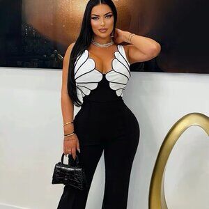 Shell Detail Palazzo Jumpsuit